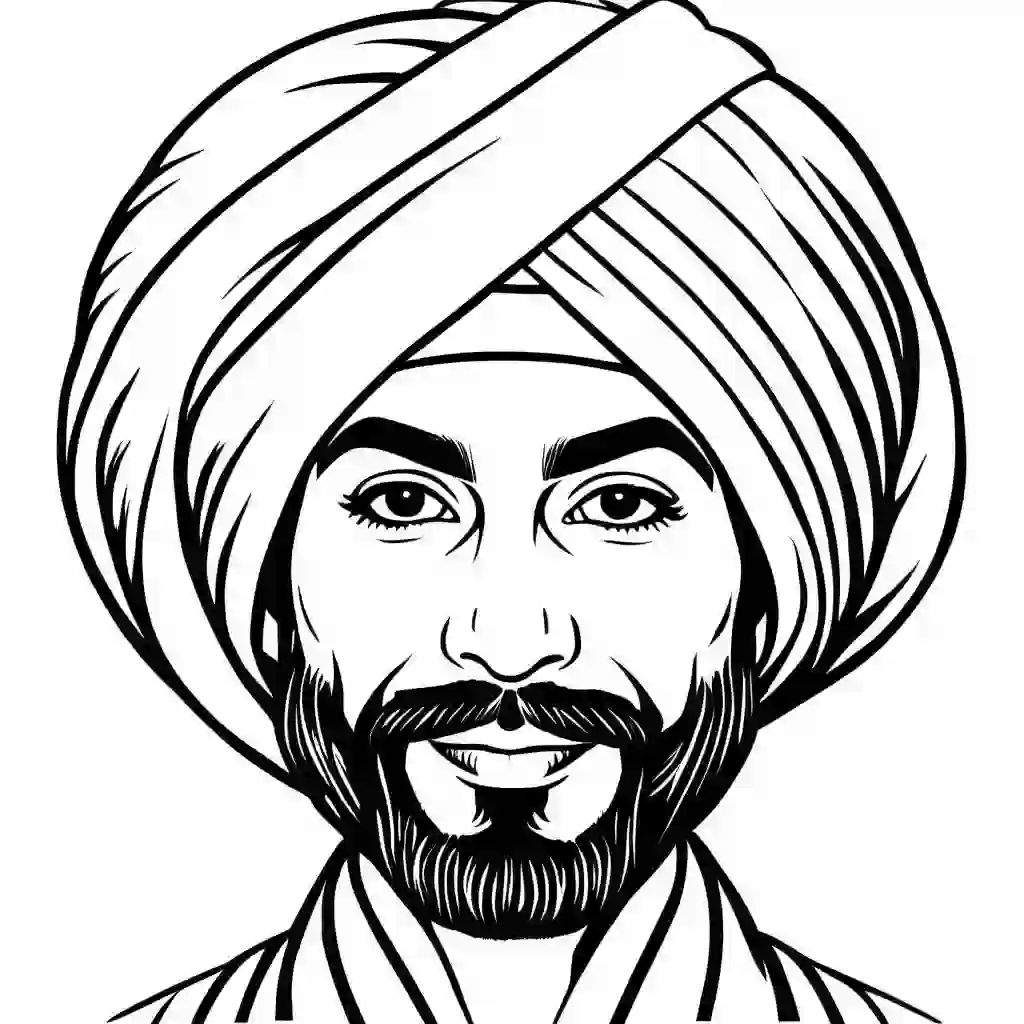 Turbans coloring pages